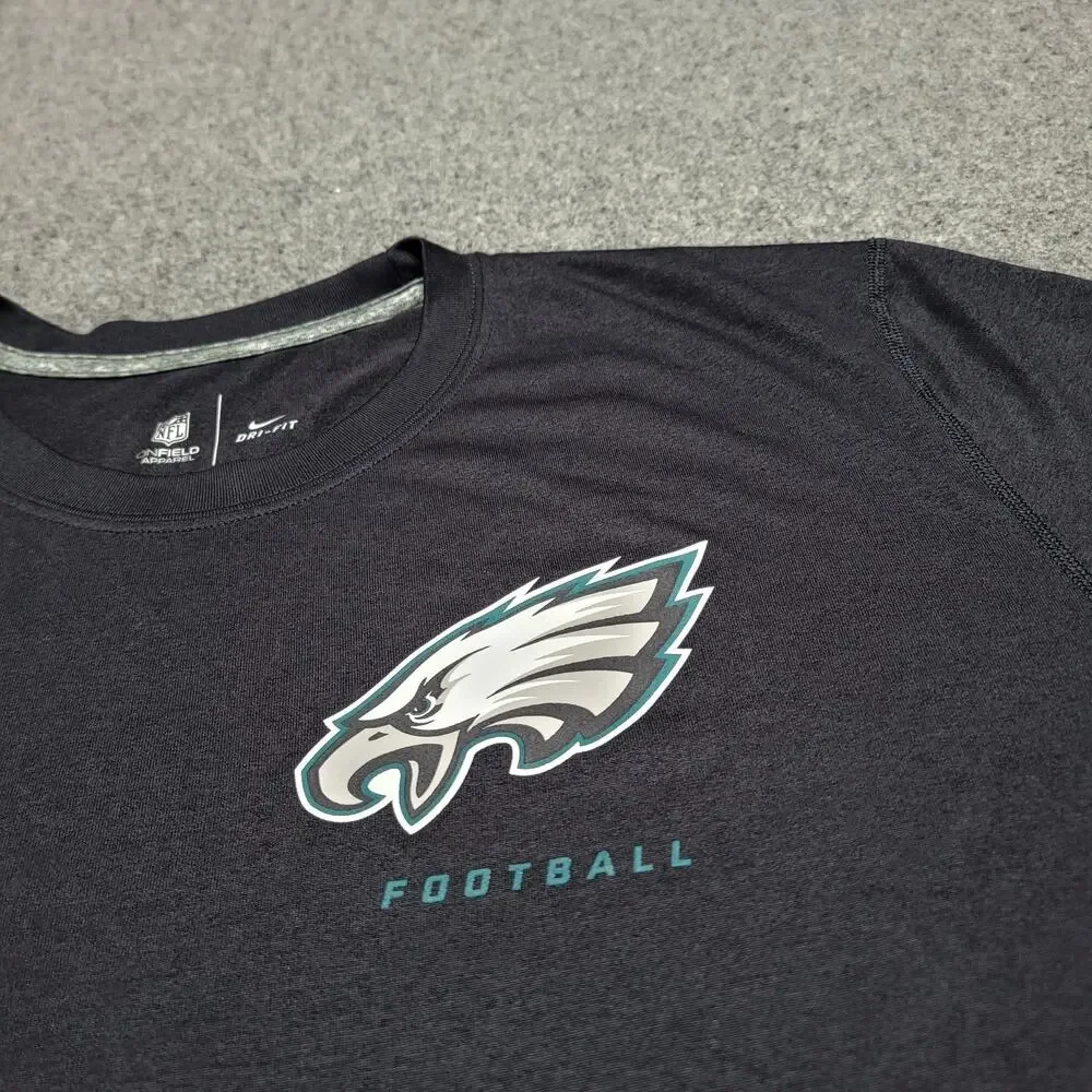 Nike Philadelphia Eagles Shirt Mens 2XL XXL Black NFL On Field Apparel Dri Fit